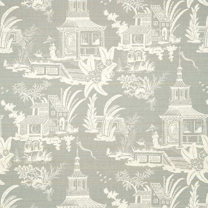 Thibaut Empress Court Wallpaper in Grey